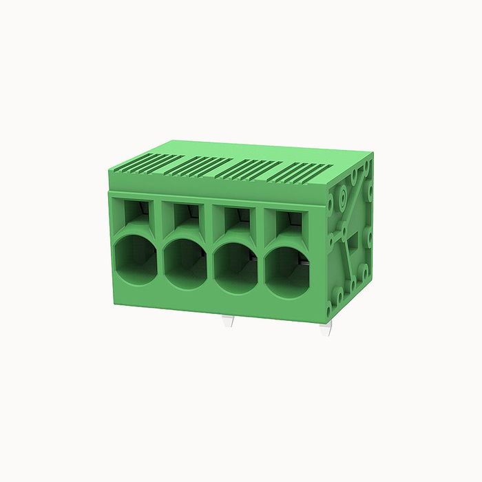 На фото клеммник нажимной на плату DG271R-7.5-DA-04P-14-100Z(H) DEGSON (Дегсон) 