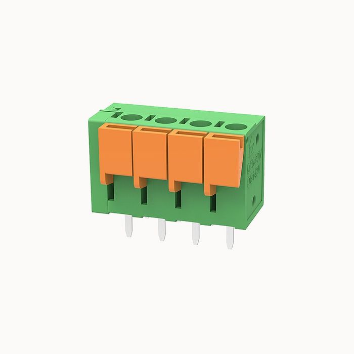 На фото клеммник нажимной на плату DG142V-5.08-04P-14-1000Z(H) DEGSON (Дегсон) 