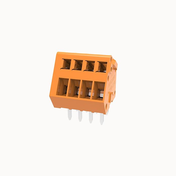 На фото клеммник нажимной на плату DG240W-2.54-04P-15-00Z(H) DEGSON (Дегсон) 