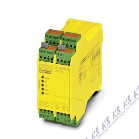 На фото: реле безопасности psr-spp- 24dc/esd/5x1/1x2/t10s Phoenix Contact