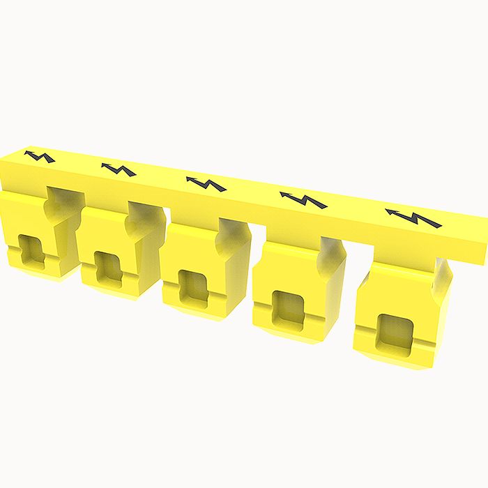 На фото: клеммы на DIN-рейку eea2.5-05p-18-00z(h) DEGSON (Дегсон) 