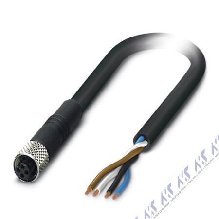 кабели с установленными разъемами sac-4p- 5,0-pur/m5fs