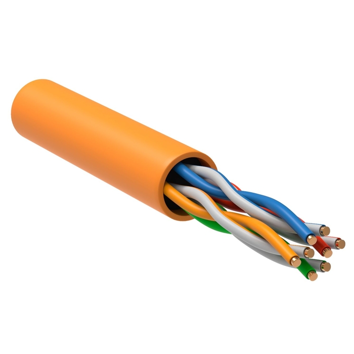 На фото: кабель витая пара LAN (кабель связи) lc1-c5e04-127 IEK (ИЭК)