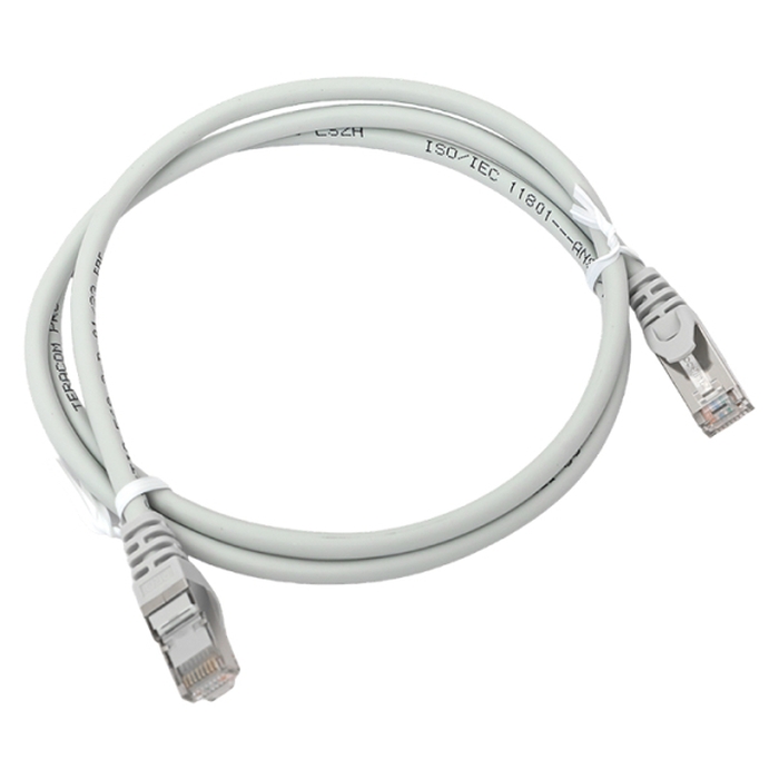 Патч-корд TERACOM PRO Cat.5E экранированный FTP оболочка LSZH серый (1,0м) 