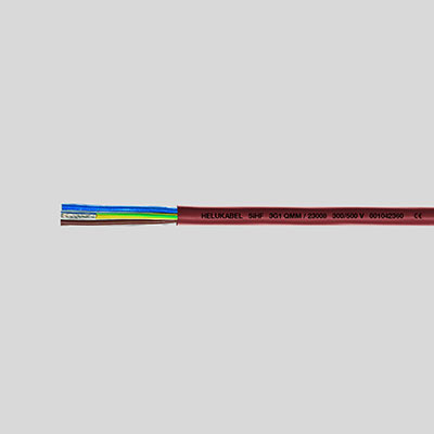 На фото: силиконовый кабель sihf 25g1 кв.мм красно-коричневый HELUKABEL медный до +180 