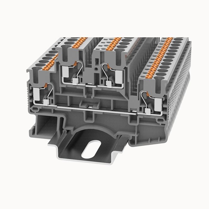 На фото: пружинные клеммы dskk2.5-01p-16-00z(h) DEGSON (Дегсон) 