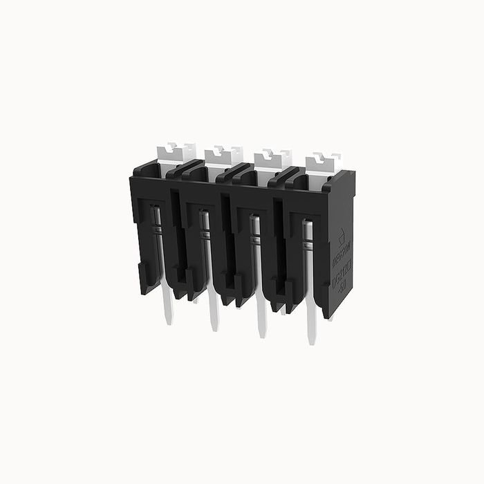 На фото клеммник нажимной на плату DG212V-THR-5.0-04P-13-100Z(H) DEGSON (Дегсон) 