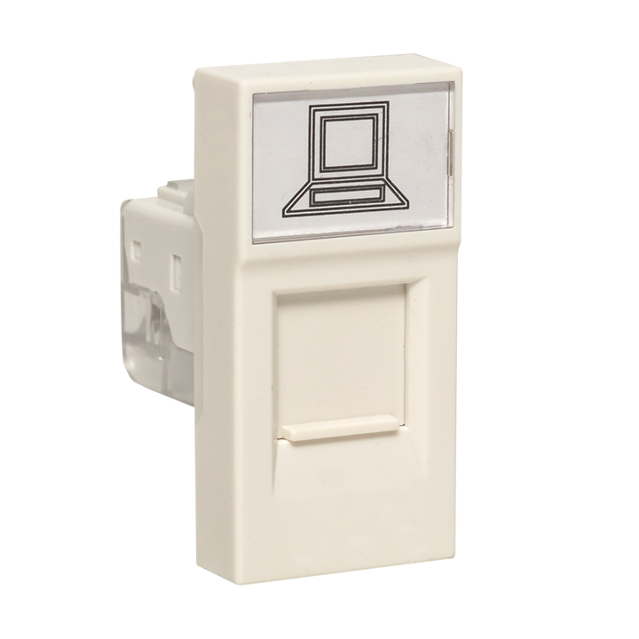 На фото: розетка rj45 кат. 5e, 1 модуль ekf ЭКФ (ЕКФ)