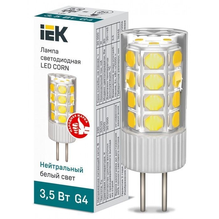 На фото: LED лампы и светильники lle-corn-4-230-40-g4 IEK (ИЭК) 