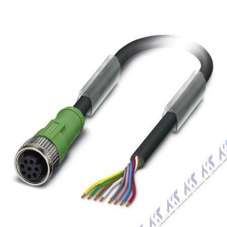 кабели с установленными разъемами sac-8p- 1,5-pvc/m12fs