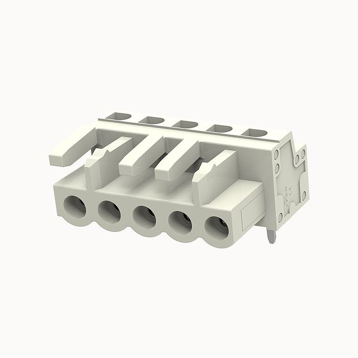 На фото клеммник нажимной на плату 8EDGC-5.0-05P-11-01Z(H) DEGSON (Дегсон) 