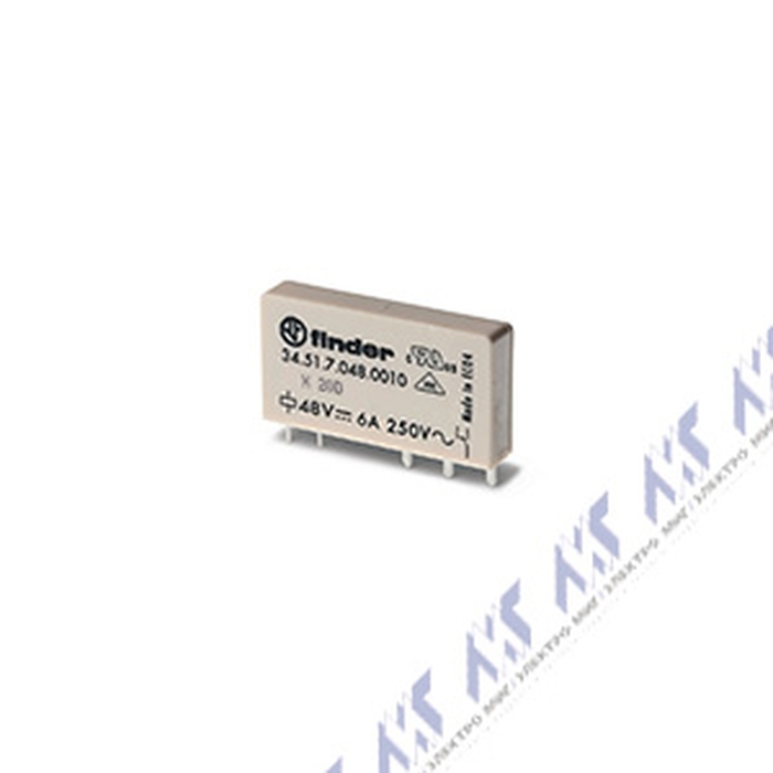серии 34. плоские pcb реле (0.1-2-6 a) 34.51.7.006.0010