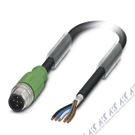 кабели с установленными разъемами sac-5p-m12ms/ 5,0-pur sh
