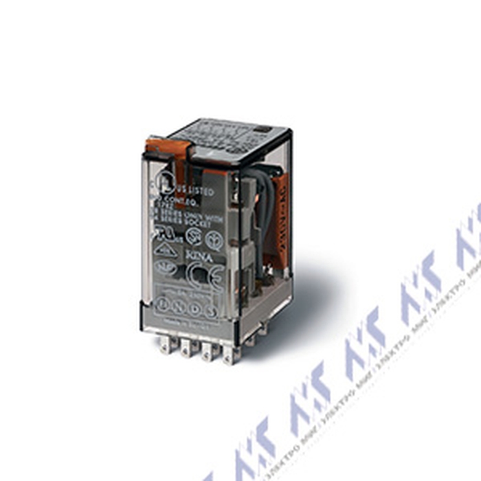 На фото: промежуточное реле 55.34.9.024.5080 FINDER (ФИНДЕР) - промышленное реле 55 серии
