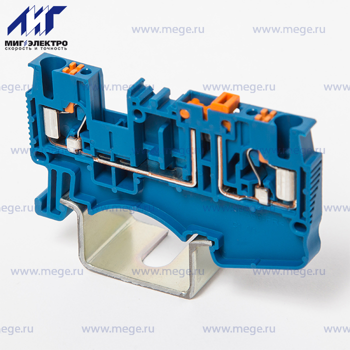 На фото: пружинные клеммы ds2.5-mt-01p-12-00a(h) DEGSON (Дегсон) 