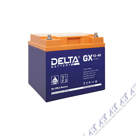 На фото: батареи и аккумуляторы DELTA GX gx 12-40 (АКБ ДЕЛЬТА)