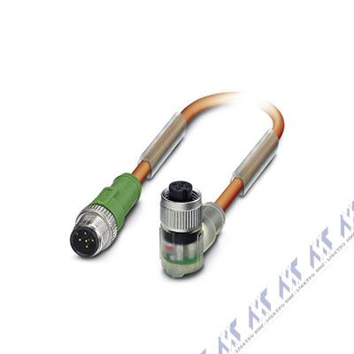 кабели с установленными разъемами sac-5p-m12ms/0,3-pur/m12fr3lvw