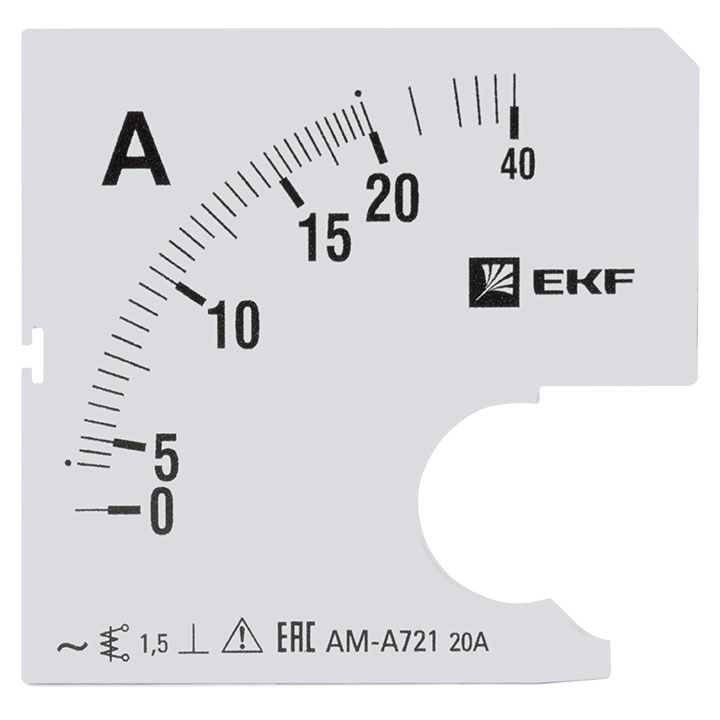 На фото: шкала сменная для a721 20/5а-1,5 ekf ЭКФ (ЕКФ)