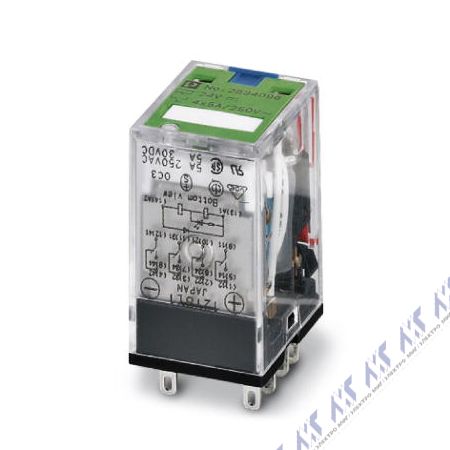 На фото: одиночное реле rel-ir/ldp- 60dc/4x21au Phoenix Contact (миниатюрное силовое) 