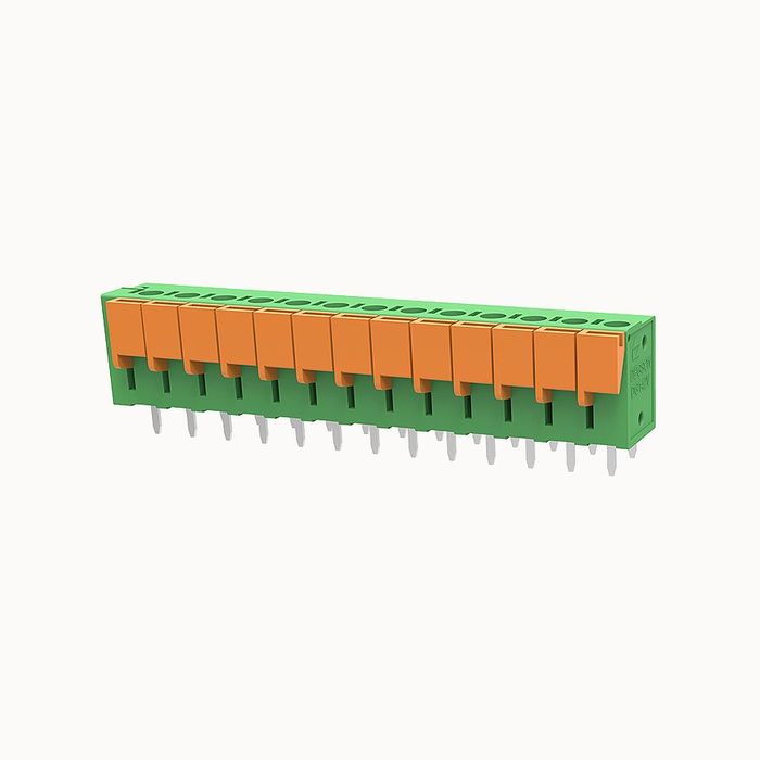На фото клеммник нажимной на плату DG142V-5.08-13P-14-1000Z(H) DEGSON (Дегсон) 