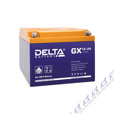 На фото: батареи и аккумуляторы DELTA GX gx 12-24 (АКБ ДЕЛЬТА)