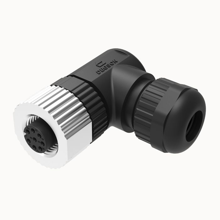 На фото: разъем pb-m12a-04p-ff-sr7001-00z(h) DEGSON (Дегсон) 