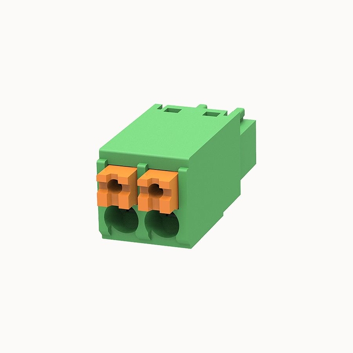 На фото клеммник нажимной на плату 15EDGKN-3.5-02P-14-1000Z(H) DEGSON (Дегсон) 