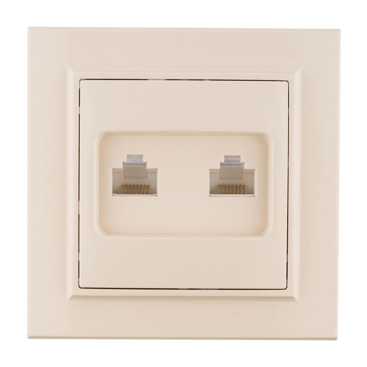 На фото: минск розетка rj-45 2-местная сп беж. ekf ЭКФ (ЕКФ)