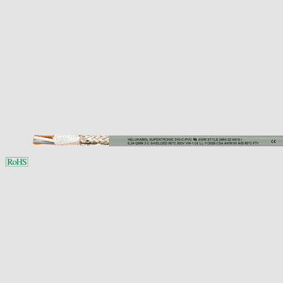 На фото: кабель для буксируемых цепей supertronic 310-c-pvc 4x0.25 кв.мм HELUKABEL 