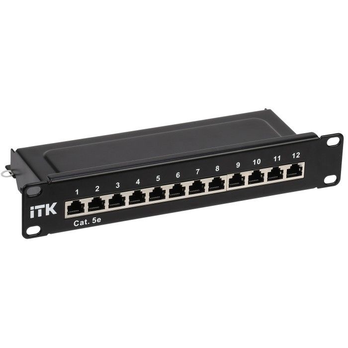 На фото: патч панели pp12-1uc5es-d05-10 IEK (ИЭК)
