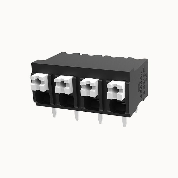 На фото клеммник нажимной на плату DG212R-THR-5.0-04P-13-100Z(H) DEGSON (Дегсон) 