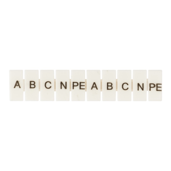 На фото: маркеры для jxb-st 6 с символами "a, b, c, n, pe" (100 шт.) ekf ЭКФ