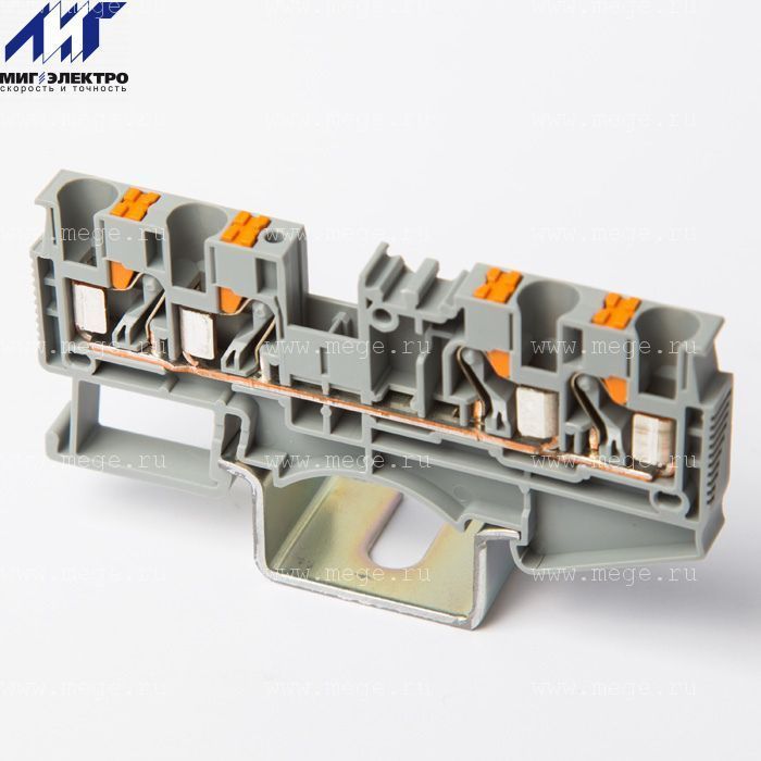 На фото: проходные пружинные клеммы ds4-qu-01p-11-00z(h) DEGSON (Дегсон) 