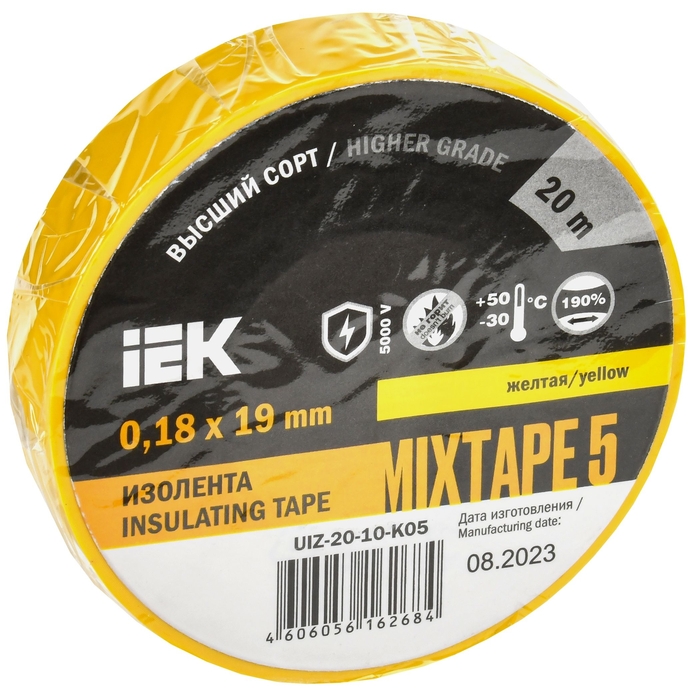 На фото: изолента uiz-20-10-k05 IEK (ИЭК) 