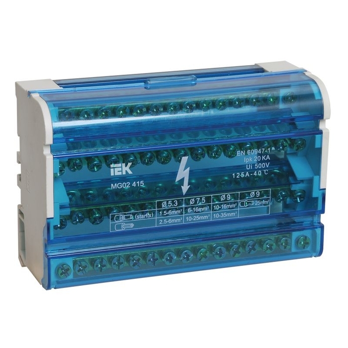 На фото: электротехнические шины ynd10-4-15-125 IEK (ИЭК)