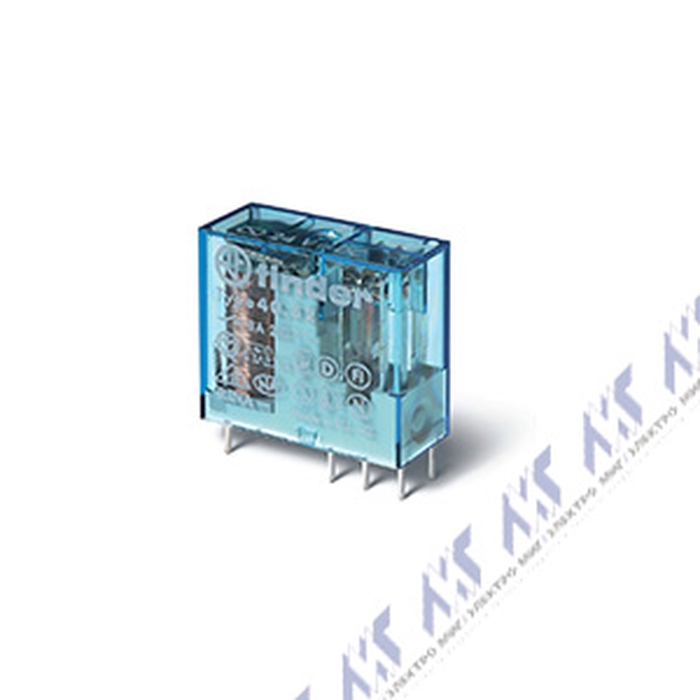 На фото: реле FINDER серии 40. миниатюрные pcb реле (8-10-12-16 a) 40.52.8.110.0000