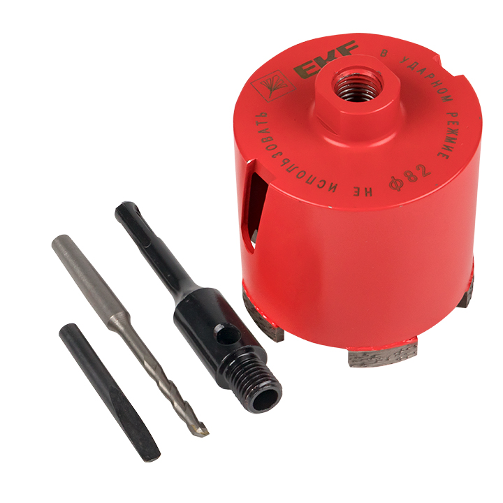 На фото: коронка алмазная dch-82 laser m16 sds-plus ekf expert ЭКФ (ЕКФ) 