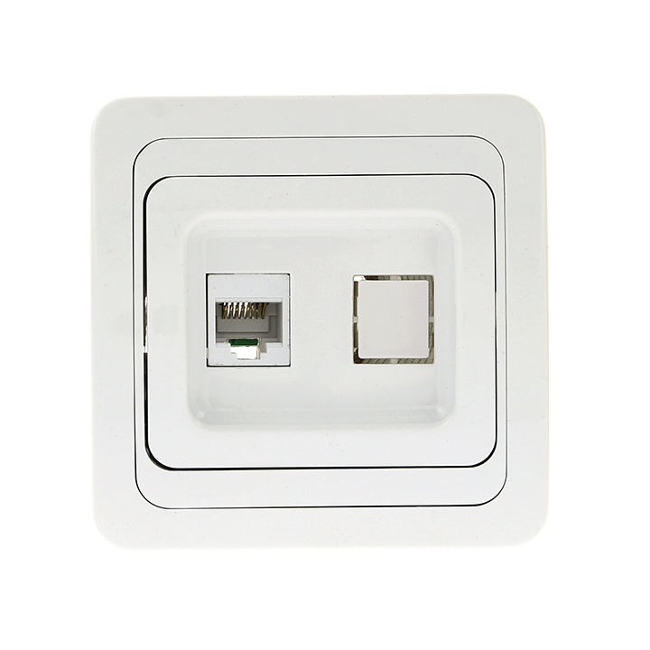 На фото: лондон розетка rj-45 1-местная белая ekf ЭКФ (ЕКФ)