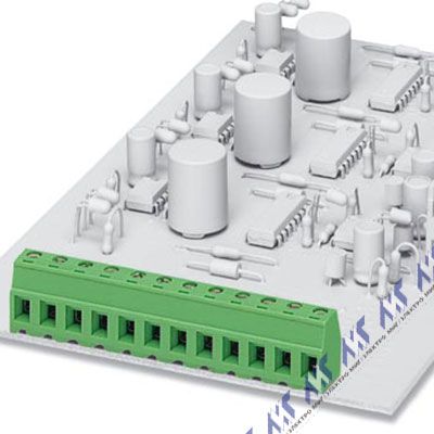 На фото: клеммные блоки для печатного монтажа emkds 1,5/10-5,08 Phoenix Contact