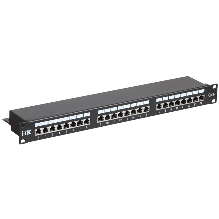 На фото: патч панели pp24-1uc6s-d05 IEK (ИЭК)