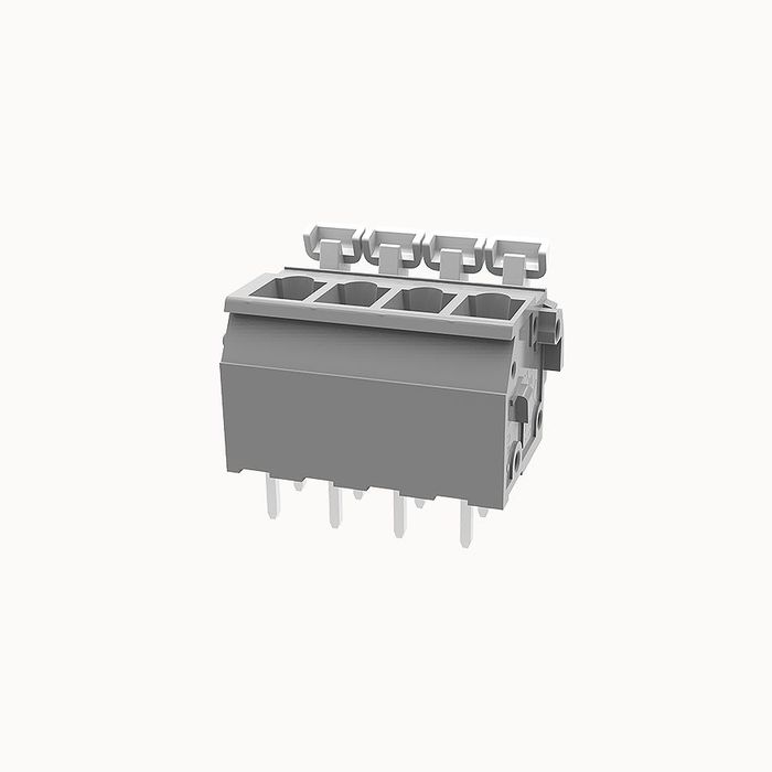 На фото клеммник нажимной на плату DG242V-5.08-04P-11-00Z(H) DEGSON (Дегсон) 