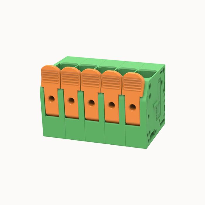 На фото клеммник нажимной на плату DG2206V-7.5-DB-05P-14-00Z(H) DEGSON (Дегсон) 