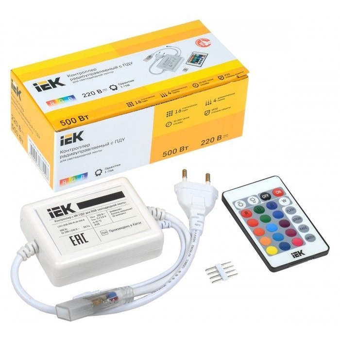 На фото: лента светодиодная lsc1-rgb-500-ir-20-220-b IEK (ИЭК)