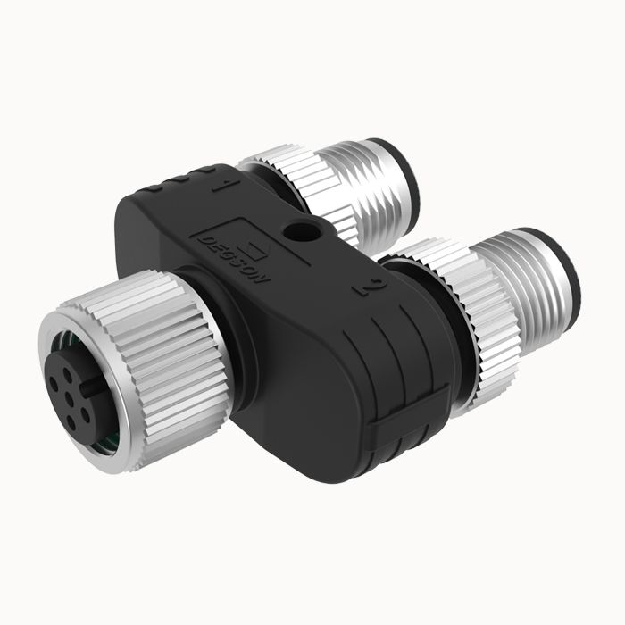 На фото: разъем fy-m12b-05f-m12b-05m-t-0100 DEGSON (Дегсон) 