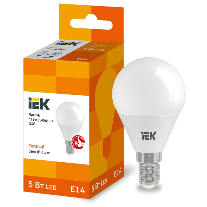 На фото: LED лампы и светильники lle-g45-5-230-30-e14 IEK (ИЭК) 