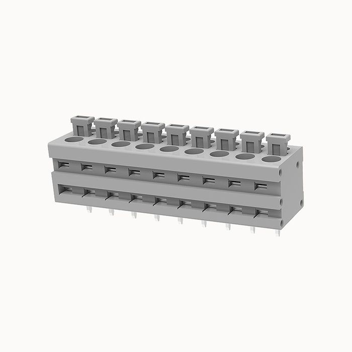 На фото клеммник нажимной на плату DG211V-5.0-09P-11-00Z(H) DEGSON (Дегсон) 