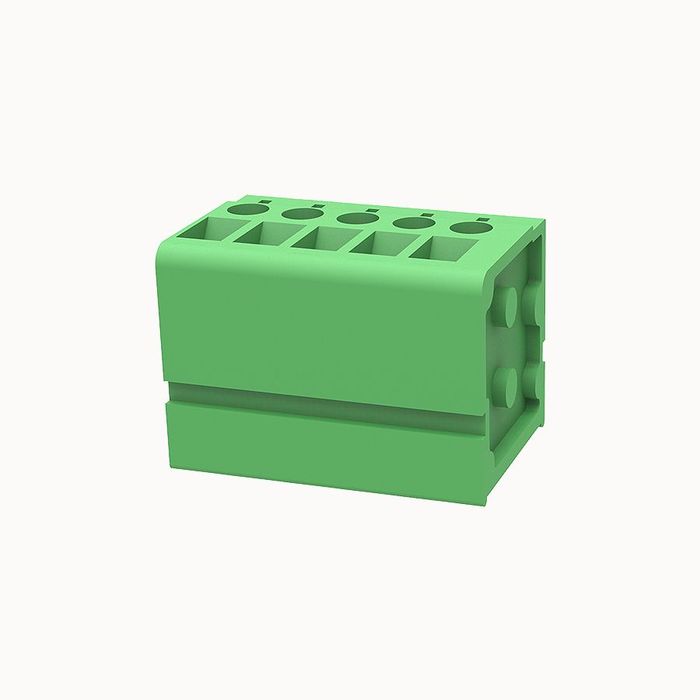 На фото клеммник нажимной на плату DG105V-5.0-05P-14-00Z(H) DEGSON (Дегсон) 