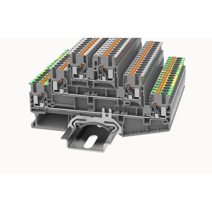 На фото: пружинные клеммы ds2.5-3l-l/l/pe-01p-11-00z(h) DEGSON (Дегсон) 