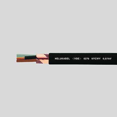 На фото: кабель силовой контрольный NYCWY 0,6/1KV 3X150SM/70 кв.мм от Helukabel 