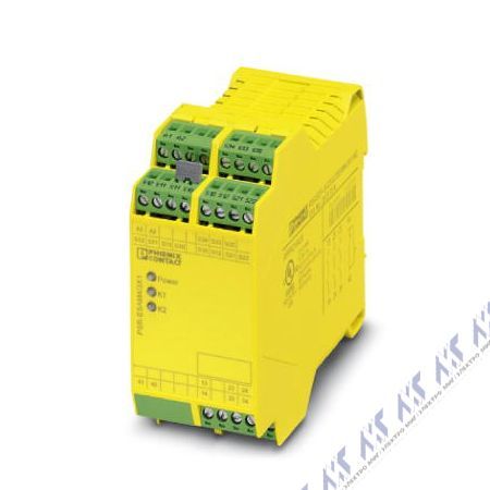 На фото: реле безопасности psr-spp-24-230uc/esam4/3x1/1x2 Phoenix Contact